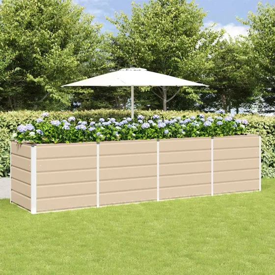 Plantekasse Elfenben 240x80x75 cm i stål