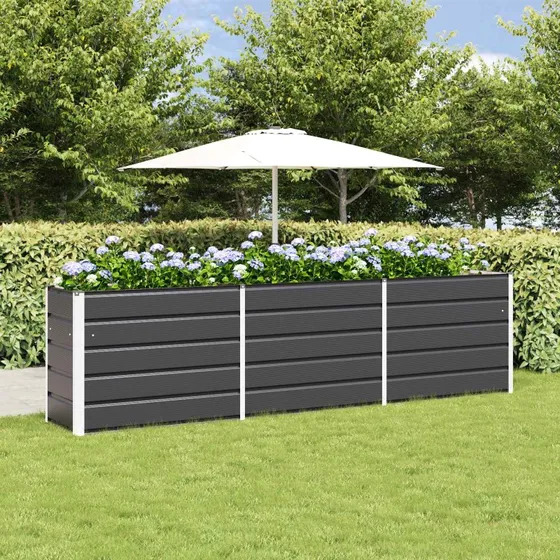 Plantekasse Antracit 480x50x45 cm - Galvaniseret stål