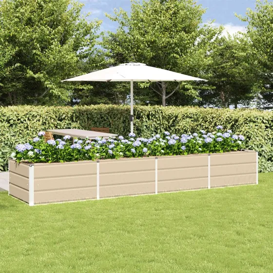 vidaXL Plantekasse Elfenben 320 x 80 x 45 cm