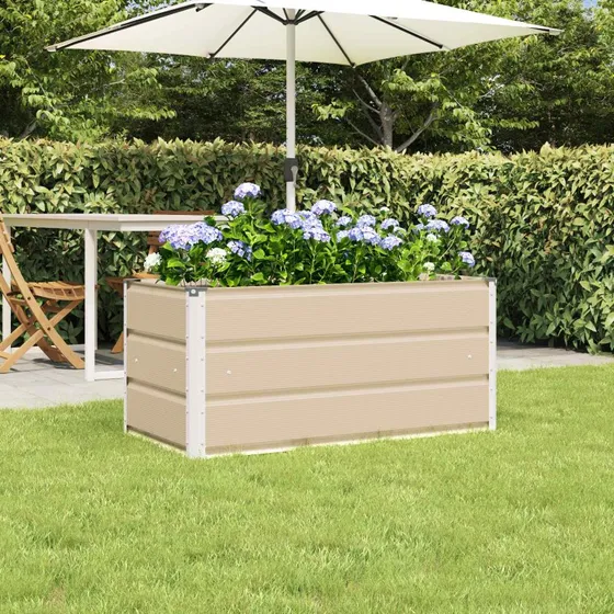 Plantekasse Elfenben 100x50x45 cm - Galvaniseret stål