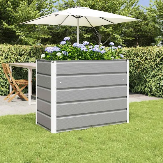Plantekasse galvaniseret stål lysegrå 480x50x45 cm