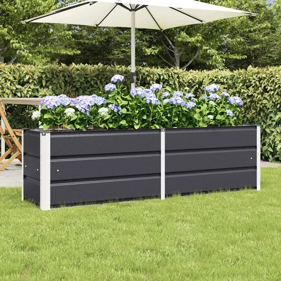Plantekasse Antracit 160x40x45 cm i stål