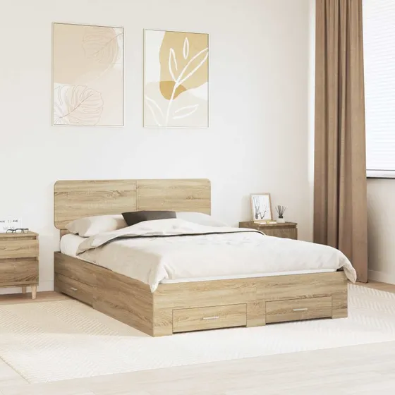 Sengestel med hovedgærde Sonoma eg 150x200 cm