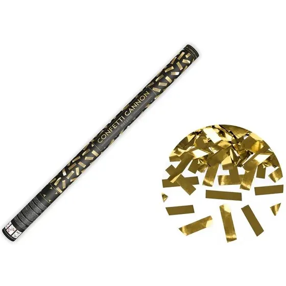 Konfettirør Guld Metallic 80 cm – 1 stk