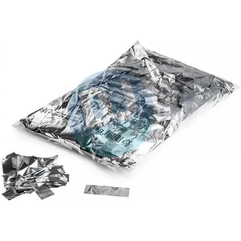 MAGICFX Metallic konfetti rektangler 55×17 mm – sølv