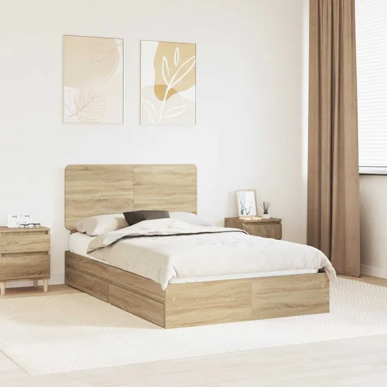 Opbevaringsseng Sonoma eg 120 x 190 cm med skuffe