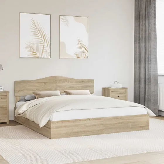 Opbevaringsseng Sonoma eg 180x200 – Sengeramme med opbevaring