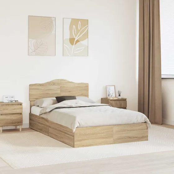 Opbevaringsseng Sonoma eg 120 x 190 cm – med opbevaring