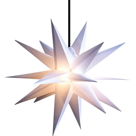 LED-stjerne 18 takker udendørs Ø55 cm varm hvid