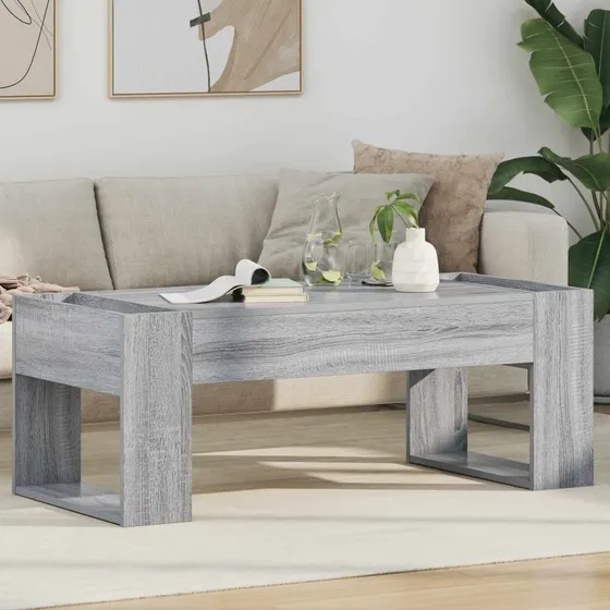 Sofabord Grå Sonoma 110x50x41 cm – Konstrueret træ