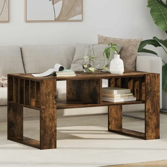 Sofabord røget eg 92×49,5×45 cm – konstrueret træ