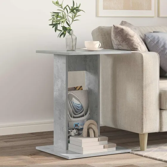 Sidebord i betonlook 45×40×62,5 cm (konstrueret træ)