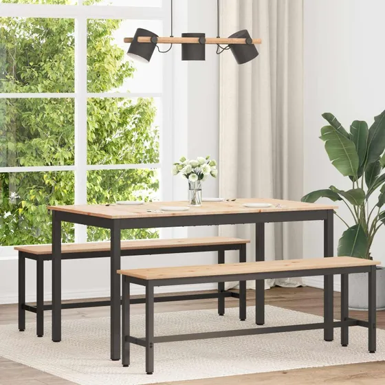 Spisebord i massiv fyrretr 140x80 cm  natur