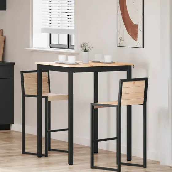 Barbord i massiv fyrretr naturfarvet 110x55x105 cm