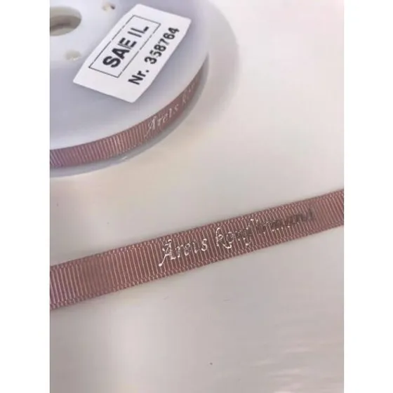 Konfirmandbånd 9 mm - "Årets konfirmand" i flere farver (pr. m.)