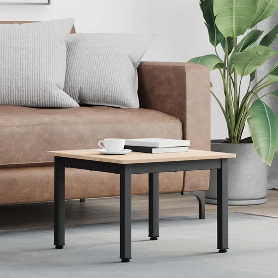 Sofabord i massivt fyrretræ 50x50x36 cm - natur