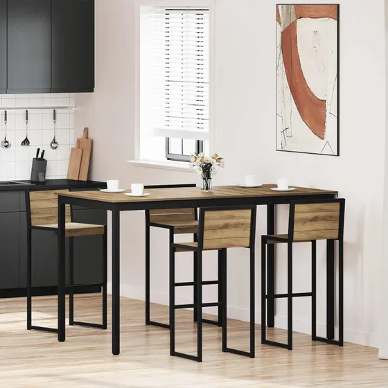 Spisebord i konstrueret tr  rektangulrt