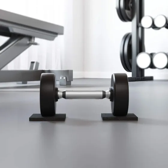 Sort gummipude  skridsikker gummimtte (minimalistisk)