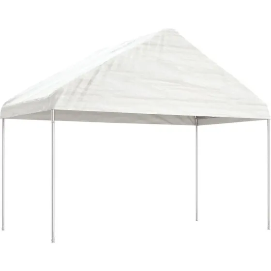 vidaXL Pavillon med tag 4,08x2,23x3,22 m hvid