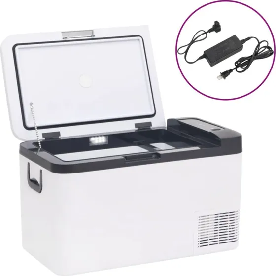 vidaXL elektrisk kleboks 25 L med hndtag og adapter  sort/hvid