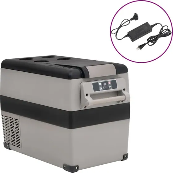 vidaXL kleboks 35 l med hndtag og adapter - sort/gr