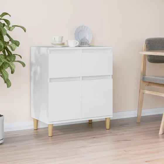 vidaXL skænk 60x35x70 cm hvid konstrueret træ