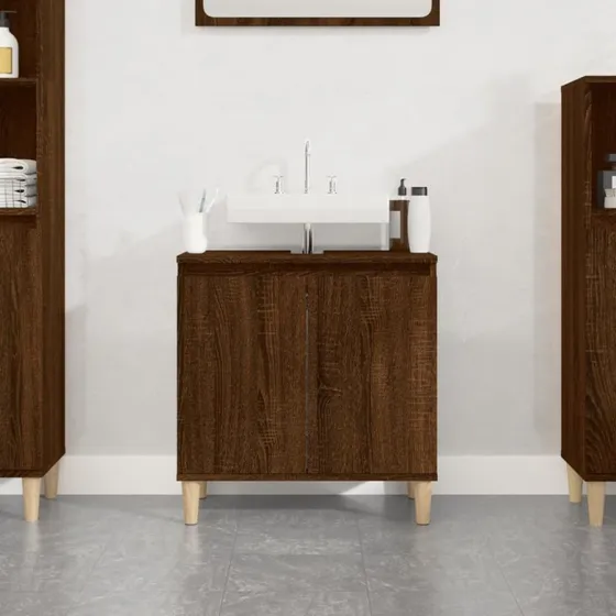 vidaXL underskab til håndvask 58x33x60 cm – brunt eg