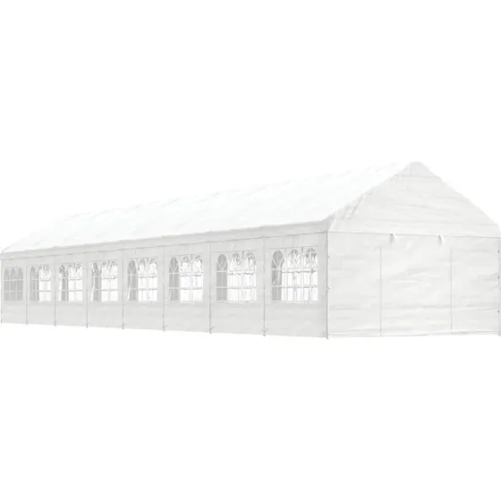 vidaXL Pavillon med tag 17,84x4,08x3,22 m hvid