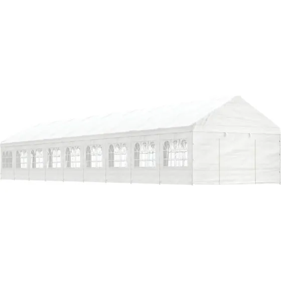vidaXL pavillon med tag 20,07x4,08x3,22 m hvid
