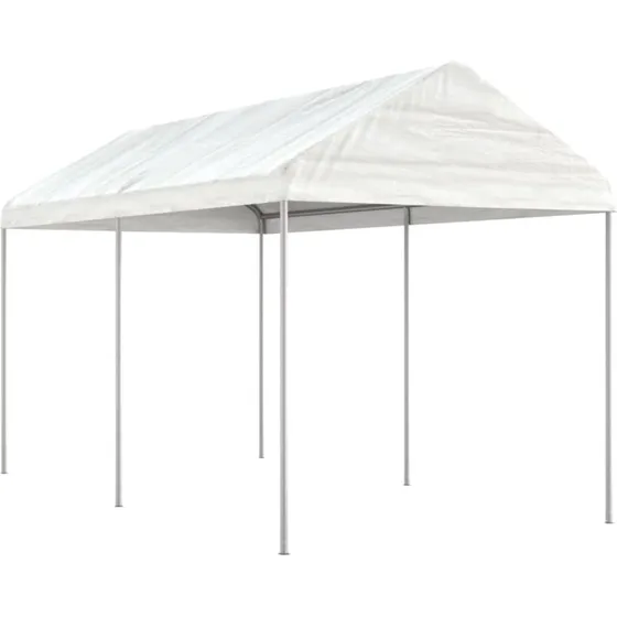 vidaXL Pavillon med tag 4,46x2,28x2,69 m PE, hvid