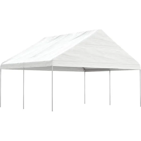 vidaXL pavillon med tag 4,46x5,88x3,75 m hvid