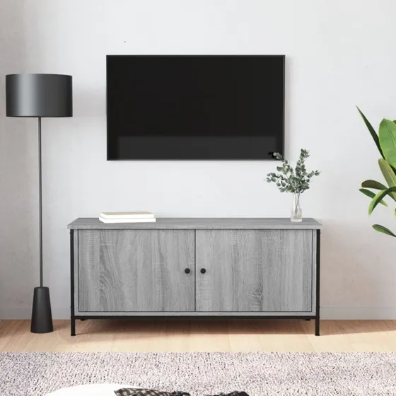 vidaXL TV-bord med låger 102x35x45 cm – Grå Sonoma-eg