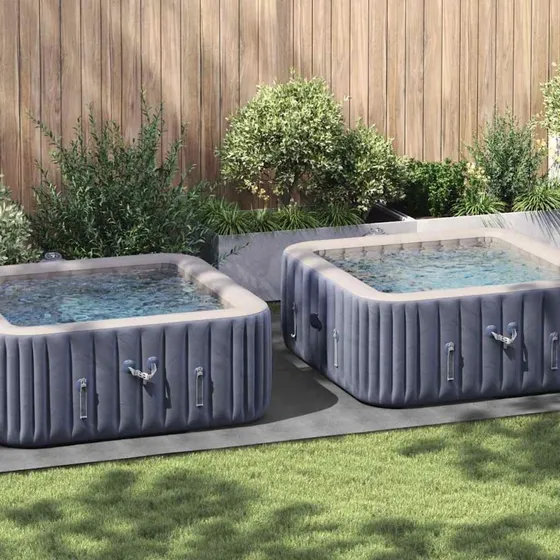 vidaXL poolunderlag 500x250 cm polyester-geotekstil lysegrå
