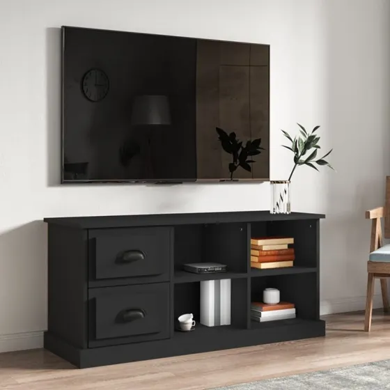vidaXL TV-bord 102x35,5x47,5 cm konstrueret træ, sort