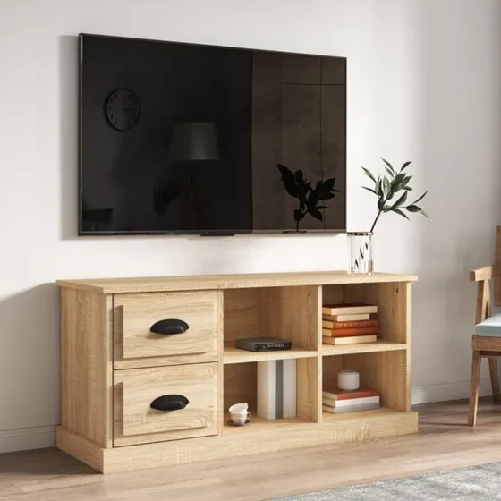 vidaXL TV-bord 102x35,5x47,5 cm konstrueret træ Sonoma-eg