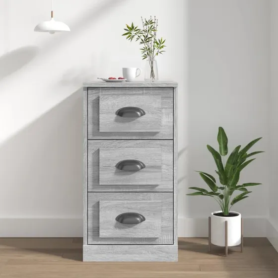 Skænk 36×35,5×67,5 cm konstrueret træ - hvid