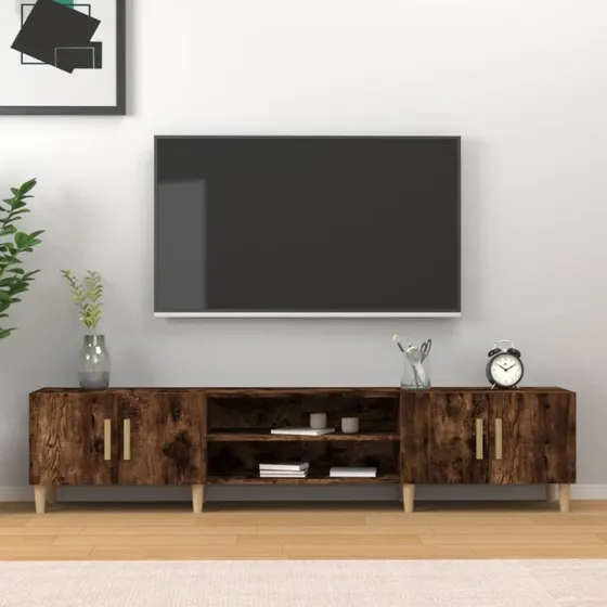 vidaXL TV-bord 180x31,5x40 cm konstrueret træ, røget eg