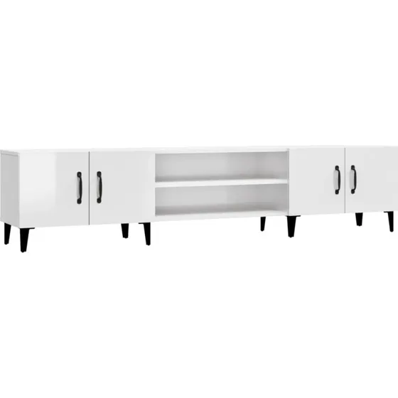 vidaXL TV-bord 180x31,5x40 cm hvid hjglans