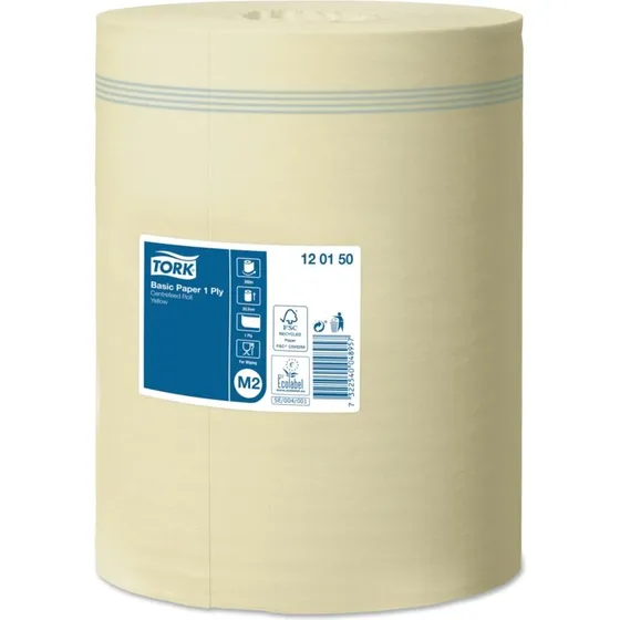 Tork universal aftørringspapir 310 M1 gul 1-lags 20,5 cm