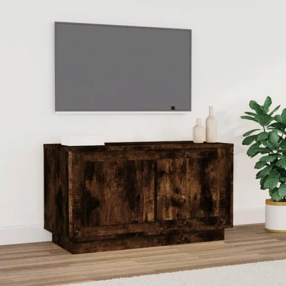 vidaXL TV-bord 80x35x45 cm konstrueret træ, røget eg