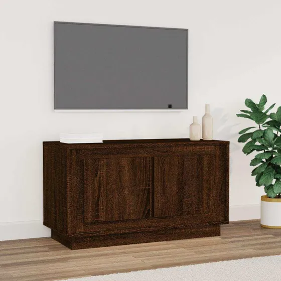 vidaXL TV-bord 80x35x45 cm konstrueret træ - brun eg