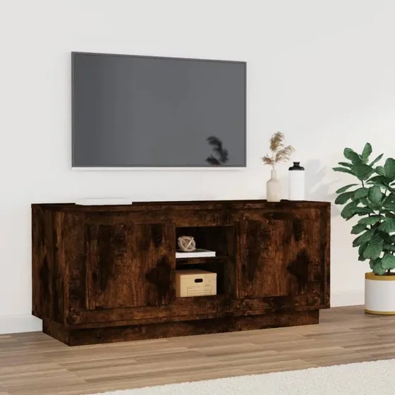 vidaXL TV-bord 102x35x45 cm, konstrueret træ, røget egetræsfarve