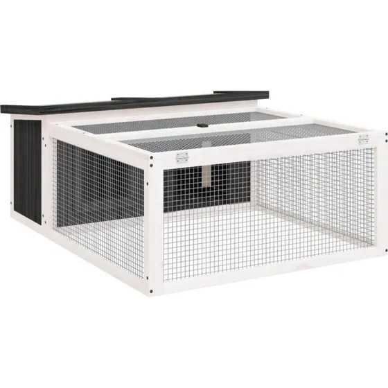 vidaXL kaninbur 117,59747,5 cm massivt fyrretr, gr