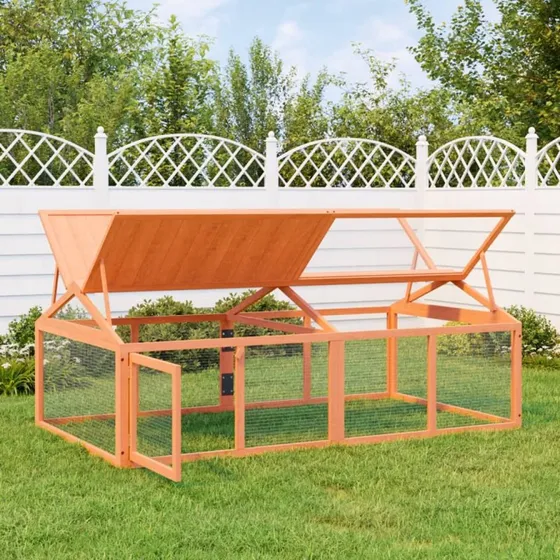 vidaXL løbegård i massivt fyrretræ 200×112,5×74 cm brun