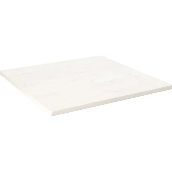vidaXL bordplade 90x90x2,5 cm massiv fyrretræ hvid