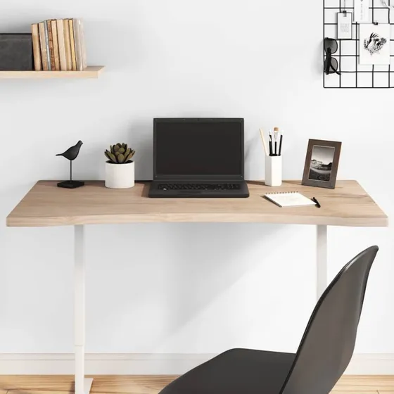 vidaXL skrivebordsplade 110x55x2,5 cm massivt fyrretræ