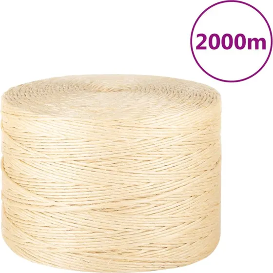vidaXL reb 100% sisal 3 mm 2000 m