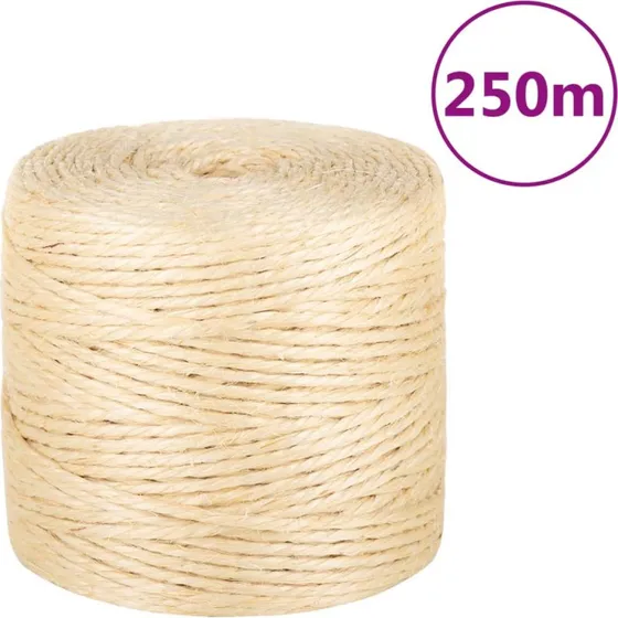 vidaXL reb 100 % sisal 4 mm 250 m