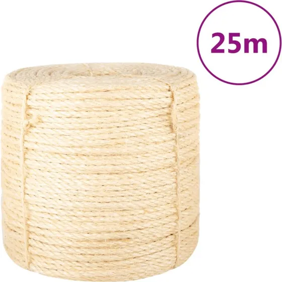 vidaXL reb 100% sisal 6 mm 25 m