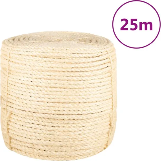 vidaXL reb 100% sisal 8 mm 25 m